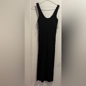 Zara | Dresses | Zara Long Knit Shoulder Pad Dress | Poshmark